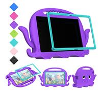 QYiiD Coque Enfant pour Galaxy Tab A7 10.4 2022 (SM-T509)/2020 (SM-T500/SM-T505) avec Protection Écran, Coque de Protection Enfant avec Poignée Anti-dérapants, Bandoulière, Violette