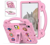 QYiiD Coque Enfant pour Galaxy Tab S6 10.5" 2019 (Model SM-T860/T865/T867), Légère Coque de Protection Enfant avec Poignée Anti-dérapants, Support Pivotant & Built-in S Pen Holder, Rose