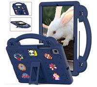 QYiiD Coque Enfant pour Galaxy Tab S6 10.5" 2019 (Model SM-T860/T865/T867), Légère Coque de Protection Enfant avec Poignée Anti-dérapants, Support Pivotant & Built-in S Pen Holder, Bleu foncé