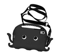 QYiiD Coque Enfant pour Galaxy Tab S6 Lite 10.4 Pouces 2020 SM-P610/P615, Robuste et résistante aux Chocs, Coque de Protection Enfant avec poignée Anti-dérapants, bandoulière, Noir