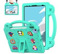 QYiiD Coque Enfant pour iPad 10th Generation 10.9 Pouces, Robuste Enfant Cas de Preuve d'enfant Housse avec Porte-Crayon, Support Rotatif & Bandoulière pour 10.9" iPad Case 2022 Released, Vert