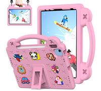QYiiD Coque Enfant pour iPad 10th Generation 10.9 Pouces, Robuste Enfant Cas de Preuve d'enfant Housse avec Porte-Crayon, Support Rotatif & Bandoulière pour 10.9" iPad Case 2022 Released, Rose