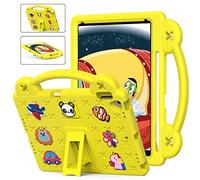 QYiiD Coque Enfant pour iPad 9.7 2018/2017, Légère Coque de Protection Enfant avec Poignée Anti-dérapants, Support Pivotant pour iPad 9.7 Pouces 5th / 6th Generation, Jaune