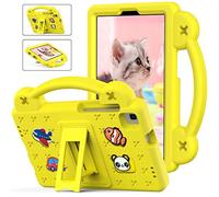 QYiiD Coque Enfant pour iPad Mini 6th Generation 2021 8.3 Pouces, Légère Coque de Protection Enfant avec Poignée Anti-dérapants, Support Pivotant pour iPad Mini 6 2021, Jaune