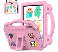 QYiiD Coque Enfant pour Lenovo M10 FHD Plus 10.3 Pouces/Tab K10, Robuste Enfant Cas de Preuve d'enfant Housse avec Porte-Crayon, Support Rotatif & Bandoulière pour 10.3" TB-X606F/TB-X606X, Rose