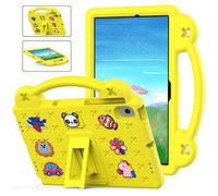 QYiiD Coque Enfant pour Lenovo M10 Plus 10.6 Pouces 3rd Generation 2022, TB-125F/ TB-128F, Légère Coque de Protection Enfant avec Poignée Anti-dérapants, Support Pivotant, Jaune