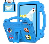 QYiiD Coque Enfant pour Lenovo Tab P10 (TB-X705F)/M10 (TB-X605F) 10.1", Robuste Cas de Preuve d'enfant Housse avec Porte-Crayon, Support Rotatif & Bandoulière pour Lenovo Tab P10 /M10, LightBlue
