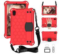 QYiiD Coque pour Galaxy Tab A 8.4 2020 SM-T307, Antichoc Etui Housse EVA Enfants Antichoc Protecteur avec Poignée Support et Bretelles pour Galaxy Tab A 8.4 Pouces Tablet 2020 Release, Rouge/Noir