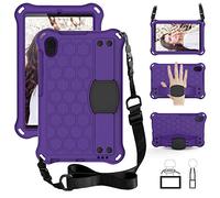 QYiiD Coque pour Galaxy Tab A 8.4 2020 SM-T307, Antichoc Etui Housse EVA Enfants Antichoc Protecteur avec Poignée Support et Bretelles pour Samsung Galaxy Tab A 8.4 Pouces Tablet 2020, Violet/Noir