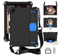 QYiiD Coque pour iPad 8ème Génération 2020 / iPad 7ème 2019, Antichoc Etui Housse EVA Enfants Antichoc Protecteur avec Poignée Support et Porte-Crayons pour iPad 10.2 2020/2019, Noir/Bleu