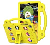 QYiiD Coque pour Lenovo Tab K10 2021/M10 FHD Plus 10.3 Pouces (2020 2nd Gen),Coque de Protection avec Poignée Anti-dérapants, Support Pivotant pour 10.3" TB-X606F/TB-X606X/TB-X6C6F, Jaune
