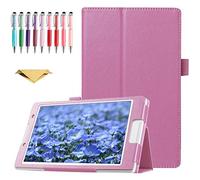 QYiiD Coque pour Mediapad M6 10 10.8 2019, Coque de Protection Folio Stand étui Fonction Sommeil/Réveil pour Huawei Mediapad M6 10 10.8 2019 SCM-AL00 SCM-W09 SCM-AL09, Pink
