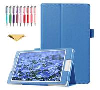 QYiiD Coque pour Xiaomi Pad 5/5 Pro/5 Pro 5G, Slim PU Leather Folio 2-Folding Stand Cover with Auto Wake/Sleep for Xiaomi Pad 5/MI Pad 5 Pro, Bleu Clair