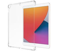 QYiiD Coque transparente pour iPad 10.2 7e/8e/9e génération 2021/2020/2019, résistante au jaunissement, fine, souple, transparente, résistante aux chocs, en gel TPU avec bord surélevé, transparente
