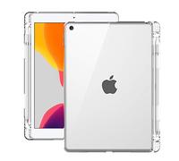 QYiiD Coque transparente pour iPad Mini 5 7,9" 2019/iPad Mini 1/2/3/4 avec porte-crayon, [absorption des chocs] [Coque transparente transparente] Coque arrière en gel TPU souple et transparente