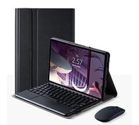 QYiiD Étui avec clavier et souris pour Lenovo Smart Tab M10 Plus TB-X606F TB-X606X, étui folio avec clavier sans fil magnétique amovible pour Lenovo Smart Tab M10 Plus 10,3", noir