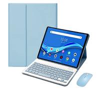QYiiD Étui avec clavier et souris pour Lenovo Tab P11 Pro 11.5" TB-J706F, coque fine et légère avec clavier sans fil magnétique détachable pour Lenovo Tab P11 Pro 11,5" TB-J706F Bleu