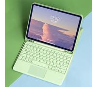 QYiiD Étui avec clavier tactile pour Galaxy Tab S6 Lite 10,4" 2022/2020 SM-P610/P613/P615/P619, coque fine et légère avec porte-stylo S, clavier Bluetooth sans fil amovible, vert