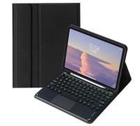 QYiiD Étui Clavier avec Pavé Tactile pour Galaxy Tab A9 8,7 Pouces 2023, AZERTY Français Clavier Coque Étui de Protection et Porte-Crayon pour Tab А9 SM-X110/X115/X117, Noir