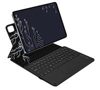 QYiiD Étui Clavier avec pavé Tactile pour iPad Air 4ème Génération 10,9" 2020, AZERTY Touchpad Clavier avec Coque de Protection Magnétique Double Face pour iPad Air 4 10,9", Noir