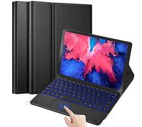 QYiiD Étui Clavier avec pavé Tactile pour Lenovo Tab P11 / P11 Plus 11" (2021 Release, Model TB-J606F / TB-J606L) 11-Pouces, AZERTY Clavier Bluetooth, Rétroéclairé, Coque Housse, Noir