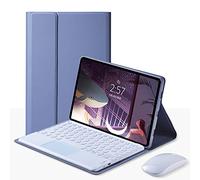 QYiiD Étui clavier avec souris pour Lenovo Tab P11 Pro 2ème génération 11,2" 2022 (TB-132FU/ TB-138FC), étui portefeuille avec clavier sans fil amovible pour Lenovo Tab P11 Pro Gen 2, violet