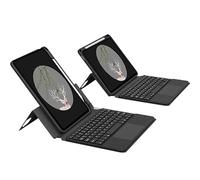QYiiD Étui Clavier pour iPad Air 5ème Génération 2022 10.9 Pouces/iPad Air 4 2020, Magnétique Transparent Vertical Housse et Porte-Crayon & Détachable AZERTY Amovible Clavier avec pavé Tactile, Noir