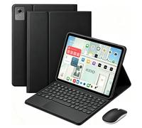 QYiiD Étui Clavier pour Lenovo Tab M11 / K11 LTE 11" 2024, Pavé Tactile Multi-Touch, AZERTY Clavier Bleutooth sans Fil Amovible, Support Réglable avec Souris, Auto Sleep/Wake，Noir
