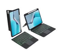 QYiiD Étui de clavier pour Huawei MatePad 11 2021 11 pouces, étui en silicone+ABS, étui magnétique amovible avec clavier trackpad rétroéclairé Bluetooth avec porte-crayon