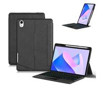 QYiiD Étui de clavier pour Huawei Matepad 11 pouces 2023, coque en silicone + ABS, étui magnétique amovible avec clavier trackpad rétroéclairé Bluetooth avec porte-crayon