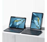 QYiiD Étui de clavier pour Huawei MatePad Pro 10.8 2019/2021, coque en silicone+ABS, étui magnétique amovible avec clavier trackpad rétroéclairé Bluetooth avec porte-crayon