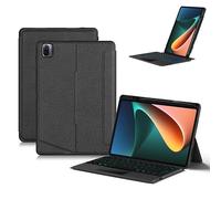 QYiiD Étui de clavier pour Xiaomi Pad 5/Pad 5 Pro 11 pouces 2021, coque en silicone + ABS, coque magnétique amovible avec clavier trackpad rétroéclairé Bluetooth avec porte-crayon