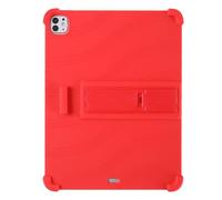 QYiiD Étui pour Enfants pour iPad Air 13"/Pro 12.9 6th/5th Gen (M3/M2-2025/2024), Etui Antichoc Légère et Résistante aux Chocs Silicone et Support pour iPad Air 13"/Pro 12.9 6th/5th Gen, Rouge