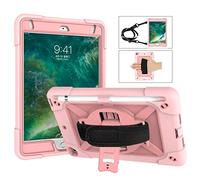 QYiiD Étui pour iPad Mini 5/Mini 4 Enfant ou Adult Coque de Robuste avec Porte-Stylet, Support Pivotant, Dragonne pour iPad Mini 5e/4e Génération A2133/A2124/A2126/A2125/A1538/A1550 (Rosegold)