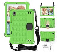 QYiiD Kids Coque pour Huawei MatePad T10s /T10 2020, Antichoc Etui Housse EVA Enfants Antichoc Protecteur avec Poignée Support et Bretelles pour Huawei T10s 10.1" / T10 9.7" Tablet, Vert/Noir
