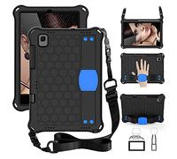 QYiiD Kids Coque pour Lenovo M10 FHD REL/Lenovo Tab M10 TB-X505F/TB-X605F/Tab P10 (TB-X705F) 10.1", Antichoc Etui Housse EVA Enfants Antichoc Protecteur avec Poignée Support et Bretelles, Noir/Bleu