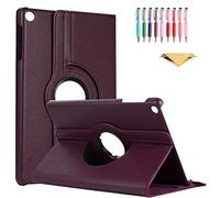 QYiiD Lenovo Smart Tab M10 /P10 Coque, Coque de Protection Support Rotatif à 360 Degrés Folio étui Case Fonction Sommeil/Réveil pour 10.1" Lenovo Smart Tab P10 (TB-X705F) /Smart Tab M10 (TB-X605F) Tablet, Red