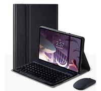 QYiiD TouchPad Étui clavier avec souris pour Lenovo Smart Tab M10 Plus TB-X606F TB-X606X, étui folio avec clavier sans fil détachable pour Lenovo Smart Tab M10 Plus 10,3 pouces, noir