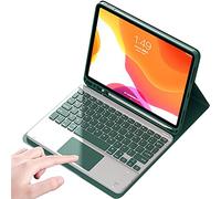 QYiiD TouchPad Étui clavier pour iPad 6e génération (2018), iPad 5e génération (2017), iPad Air 2, iPad Air, Pro 9.7, pavé tactile intelligent, clavier sans fil détachable avec porte-crayon, vert DrakGreen