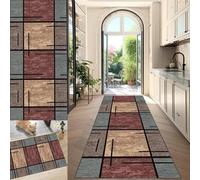 QYJBOUU Tapis de Passage Lavable Tapis Couloir Long Tapis d'entrée Moderne Tapis Cuisine Devant Evier Antidérapant Tapis de Cuisine pour Couloir, Chambre à Coucher & Couloir 100 x 400 cm