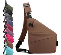 QYJLOFMVE Sac à bandoulière antivol, Sac de Voyage antivol pour Homme et Femme, Sac de Poitrine Multi-Poches, Sac à bandoulière, Sac de Voyage étanche pour vélo, Camping, randonnée