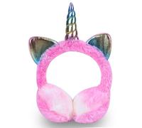 QYJMLH Licorne Cache Oreille,Oreillettes roses,Peluches Fille Cache-Oreilles,Cache-oreilles Pliable Ajustable Earmuff,oreilles pour Hiver Activités de Plein Air