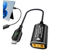 Qyljeiwred Adaptateur convertisseur CC Type C | Connecteur de Charge 140 W avec Affichage numérique, câble Adaptateur PD, Solution Portable pour Homme et Femme, Ordinateur Portable, appareils