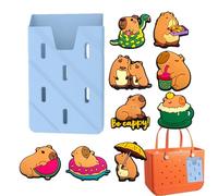 Qyljeiwred Capybara Breloque pour sac fourre-tout de plage avec support de téléphone - Ornements tendance pour sac de plage, 10 décorations mignonnes modernes, Refer to description, Polychlorure de