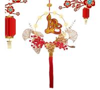 Qyljeiwred Décorations du Nouvel an vietnamien 2025 | Pendentif Chinois Lumineux en Forme de Serpent, Ornement du Nouvel an Chinois 2025, breloque Porte-Bonheur, décoration pour la Maison du