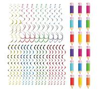 Qyljeiwred Décorations tourbillon à suspendre | Serpentins colorés sur le thème du crayon - Décoration de salle de classe à suspendre - Pour enseignants, salle de classe, école, maison, enfant, bureau
