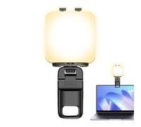 Qyljeiwred Lampe à Selfie - Lumière d'appareil Photo avec 3 Couleurs d'éclairage et Mode, Lampe de Poche à Clipser Rechargeable pour la création de Contenu, Tablette, Filmer, téléphone, Ordinateur