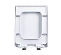 QYLJZB Abattant de toilette en polypropylène résistant à fermeture silencieuse, type rectangulaire, épais, silencieux, accessoire de salle de bain amovible, compatible avec toutes les cuvettes de