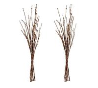QYLJZB Lot de 10 branches de saule artificielles bouclées de 66 cm, saule sèche, réaliste, loisirs créatifs, arrangements floraux, décoration d'intérieur, de chambre, de vase ou de bureau Marron