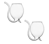 QYLJZB Lot de 2 verres à vin rouge avec filtre en forme de vampire - Pour la maison, un bar, une fête, un club - 300 ml